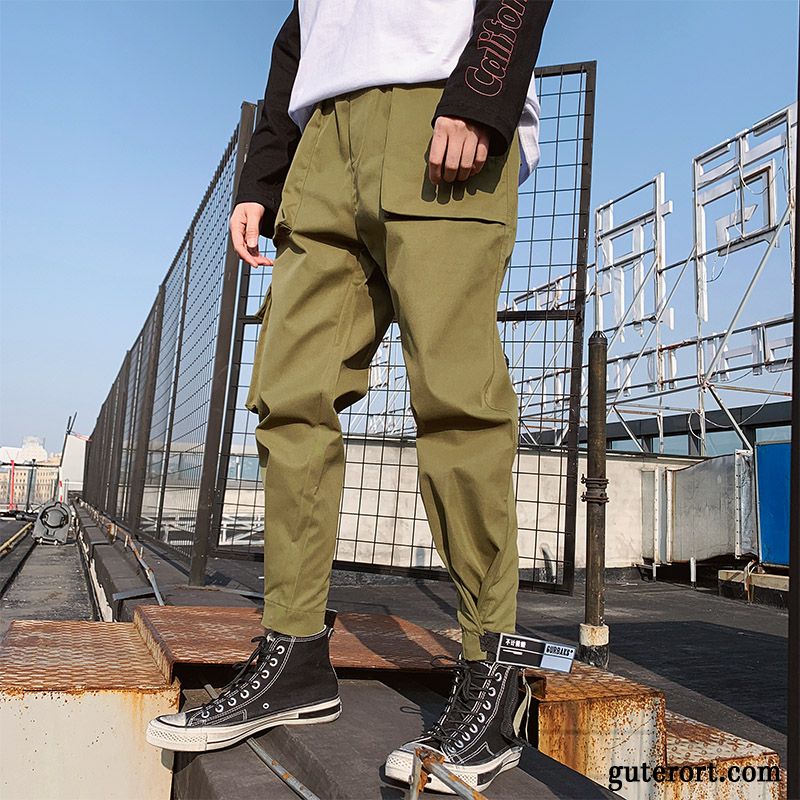 Cargohose Herren Freizeit Ultra Trend Werkzeugbau Sommer Dünn Grau