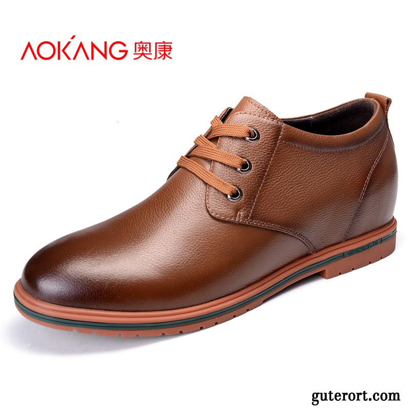 Schuhe Online Sale, Leder Schuhe Herren Braun Lederschuhe Scharlachrot