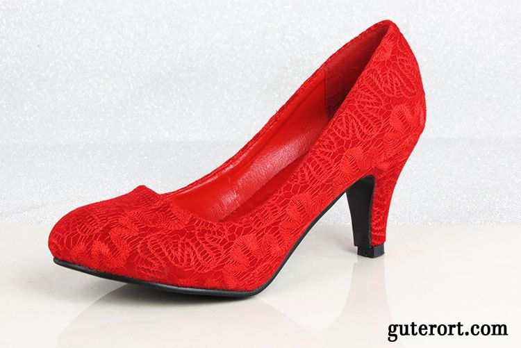 Dunkelblaue Lack Pumps Hellrot, Pumps Fesselriemchen Sale