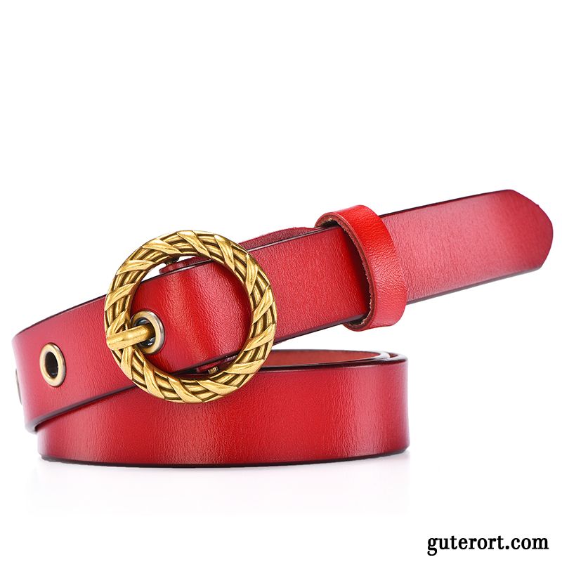 Gürtel Damen Mode Ringe Student All Match Persönlichkeit Dekoration Rot