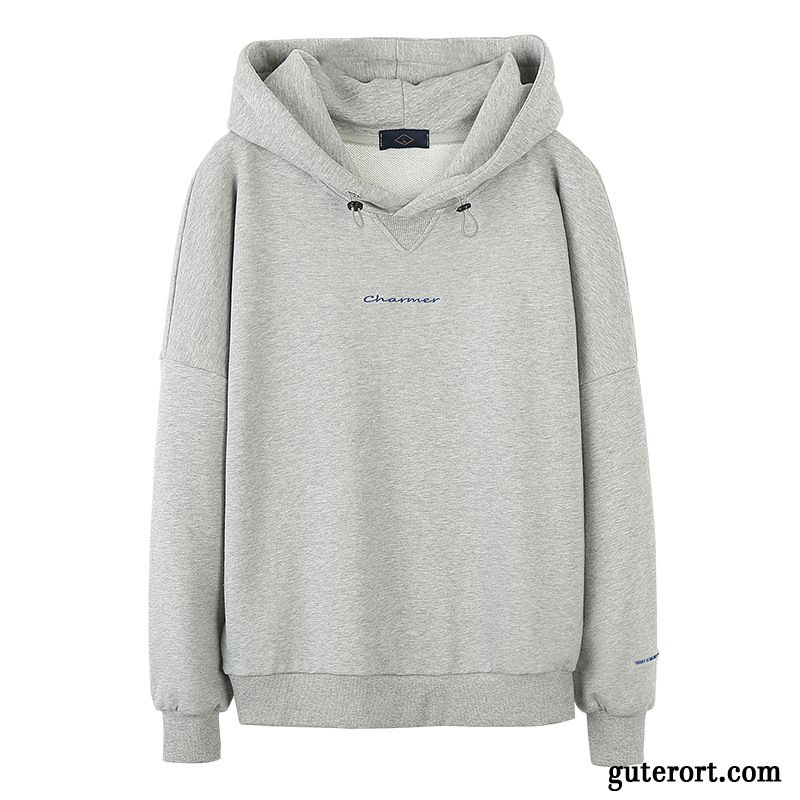 Hoodie Herren Trend Mit Kapuze Allgleiches Sport Hoodies Herbst Grau