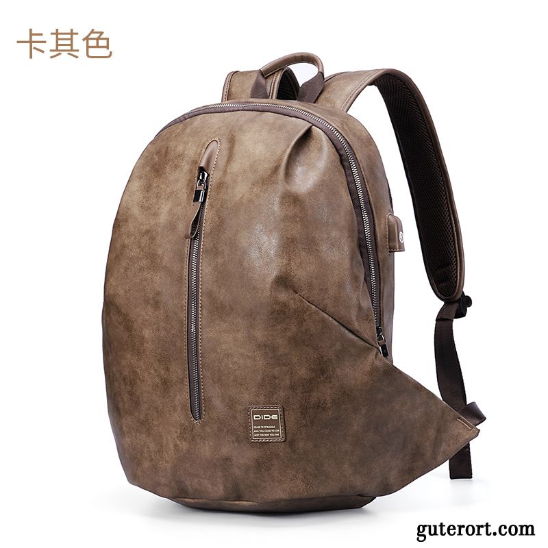 Rucksäcke Herren Schultasche Mode Trend Student Reisen Freizeit Schwarz