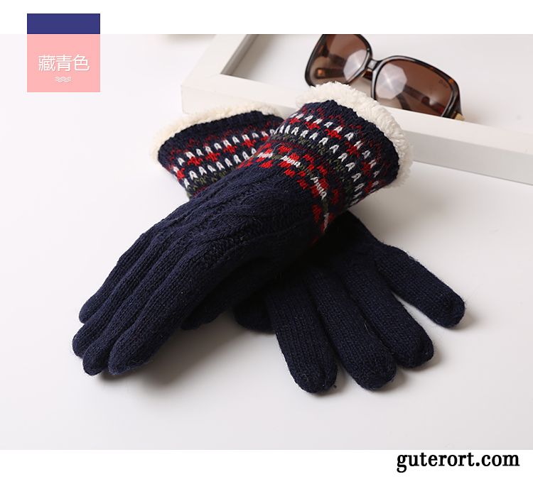 Handschuhe Herren Trend Stricken Student Samt Winter